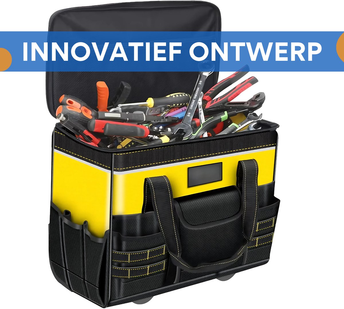Gereedschapkar XL - 3 delig - Werkplaatswagen - Gereedschapskast - Wagen voor monteurs - Waterdicht - 18 Vakken
