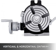Roterende Werkbank - 150 mm - Werktafel - Draaitafel - Horizontaal/Verticaal - Sleuven - Voor CNC & Freestafels