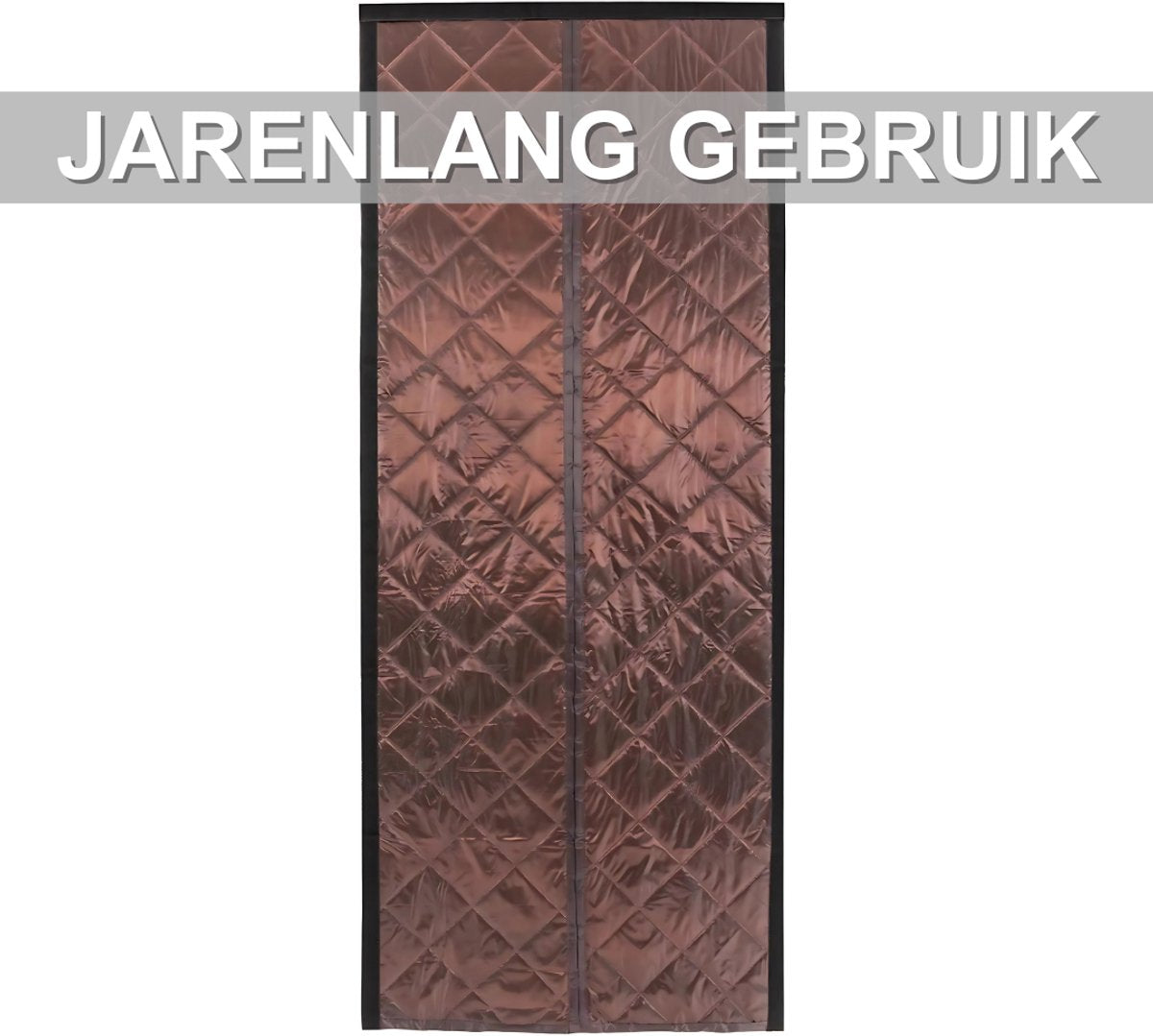 Thermische gordijnen - Isolerend - Bruin - Voor deuren in huis of kantoor - Magnetisch - 95x210cm
