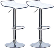 Barkrukken Jilo - Set van 2 - Keuken - Wit - Barstoelen - Verstelbaar in hoogte - Zithoogte 62-84cm