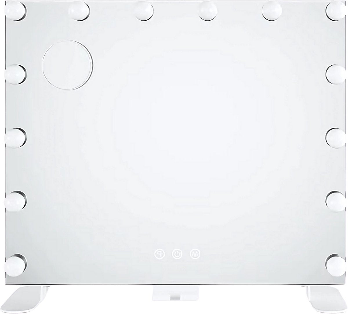 Make-upspiegel met Verlichting - Verlichte piegel - Mirror - Verlichte Spiegel met 14 Dimbare LED-lampen - voor Kleedkamer & Slaapkamer