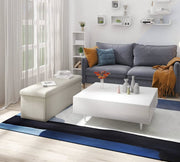 Luxe Opbergbank Nuni - Met opbergruimte - Zitbank Poef - Voetenbank - Opbergbox hocker - Zitkist met deskel - Creme - Velvet - 110x37.5x38cm