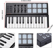Happyment Keyboard Met Mengpaneel - Elektrische Piano - Digitale Piano - Voor Apple Producten - USB-aansluiting