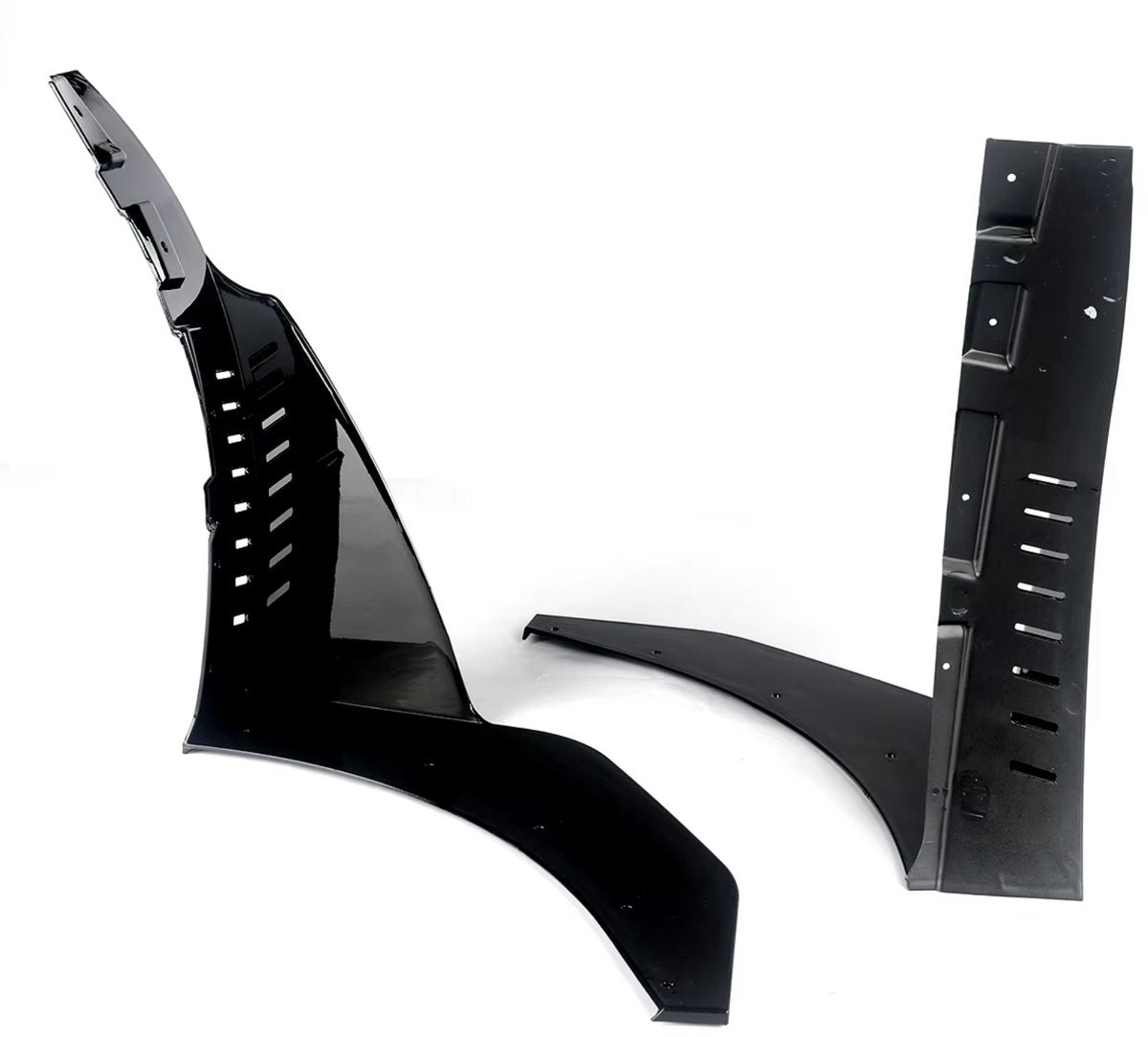 Front Splitter Winglets - Stage 3 - Gloss Zwart - Voor Corvette C7 Z06 (2014-2019) - Auto Accessoires