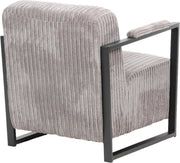 Happyment Fauteuil Veno - Voor binnen - Lichtgrijs - Loungestoel met hoofdkussen - Volwassenen - Loungezetel - Modern