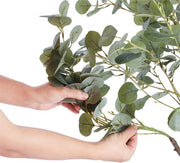 Kunstplant Eucalyptus - Kunstplanten voor binnen en buiten - Palmboom - In pot - Kunstbloemen - Geurloos 80x80x181 cm