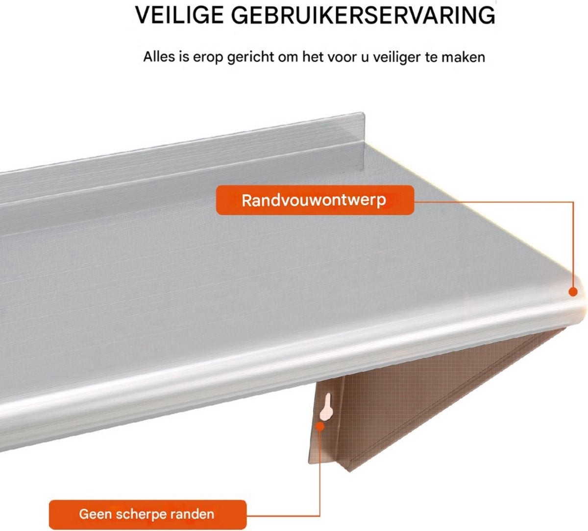 Horeca kruidenrek - Wandrek voor kruidenpotjes - Ophangbaar - 180kg belastbaar - Hangend Plankrek