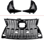 Voorgrille - Gloss Zwart - Voor Lexus IS250/IS350 F Sport (2017-2022) - Boven & Onder - Auto Accessoires