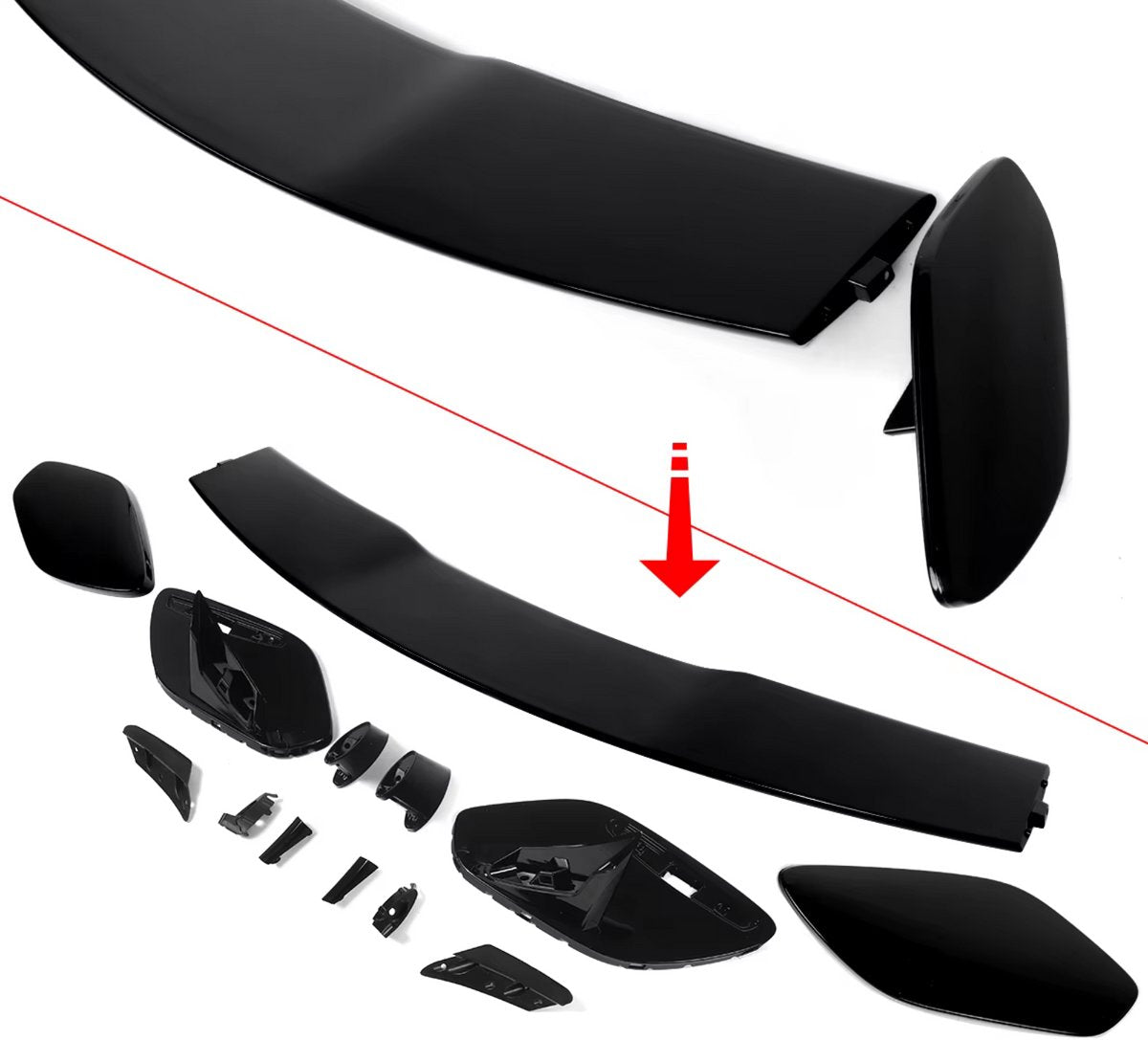 Achterspoiler - Voor Mercedes GLA-Klasse X156 GLA250/GLA45 AMG - Auto accessoires - Achterklepspoiler - Vleugelspoiler - Gloss Zwart