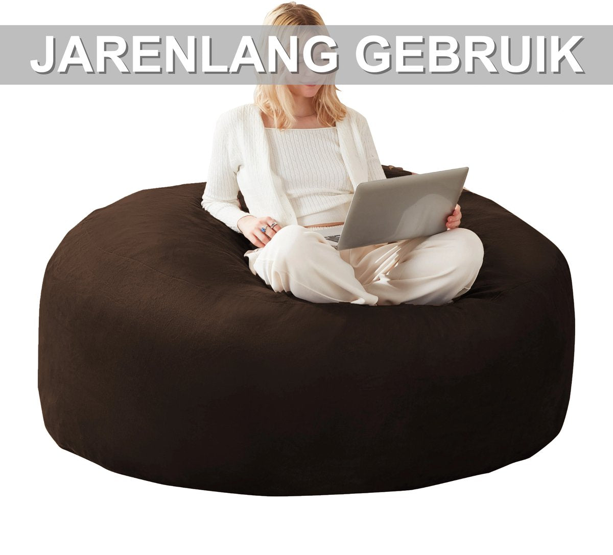 Zitzak Volwassenen – Loungestoel - Voor Slaapkamer & Balkon – Bruin