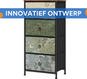 Smalle Zijkast met 4 Laden - Opbergkast - ladekast - Voor Slaapkamer of Woonkamer - Stoffen Opbergkast & Dressoir - Vrijstaande Home Organizer