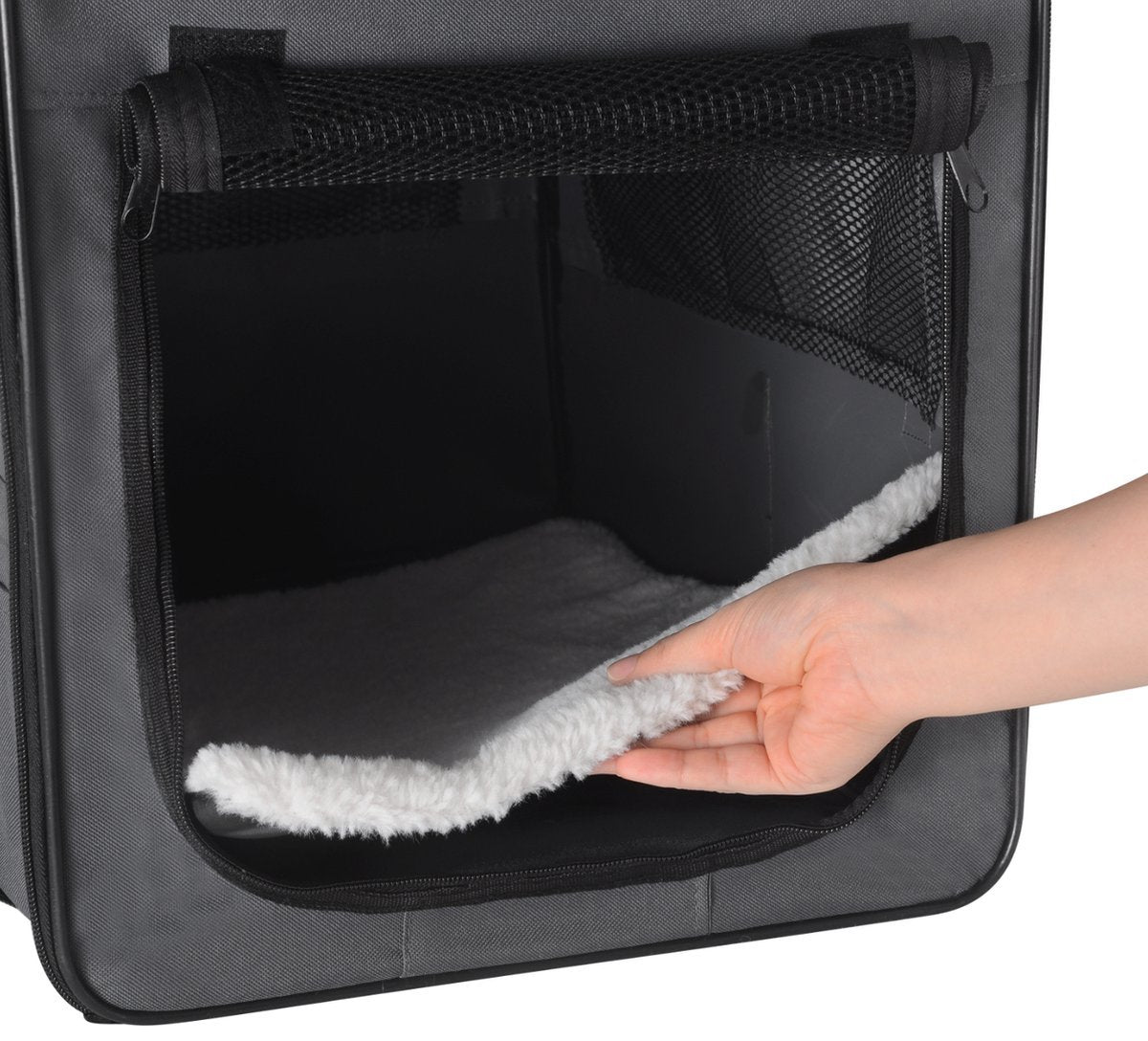 Bolt Edge Hondenbench - Grijs - Stof - Voor auto - 90x59x67cm