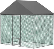 Gazonus Kippenhok - Kippenren voor buiten en tuin - Inclusief waterdichte hoes - 600x300cm - Metaal