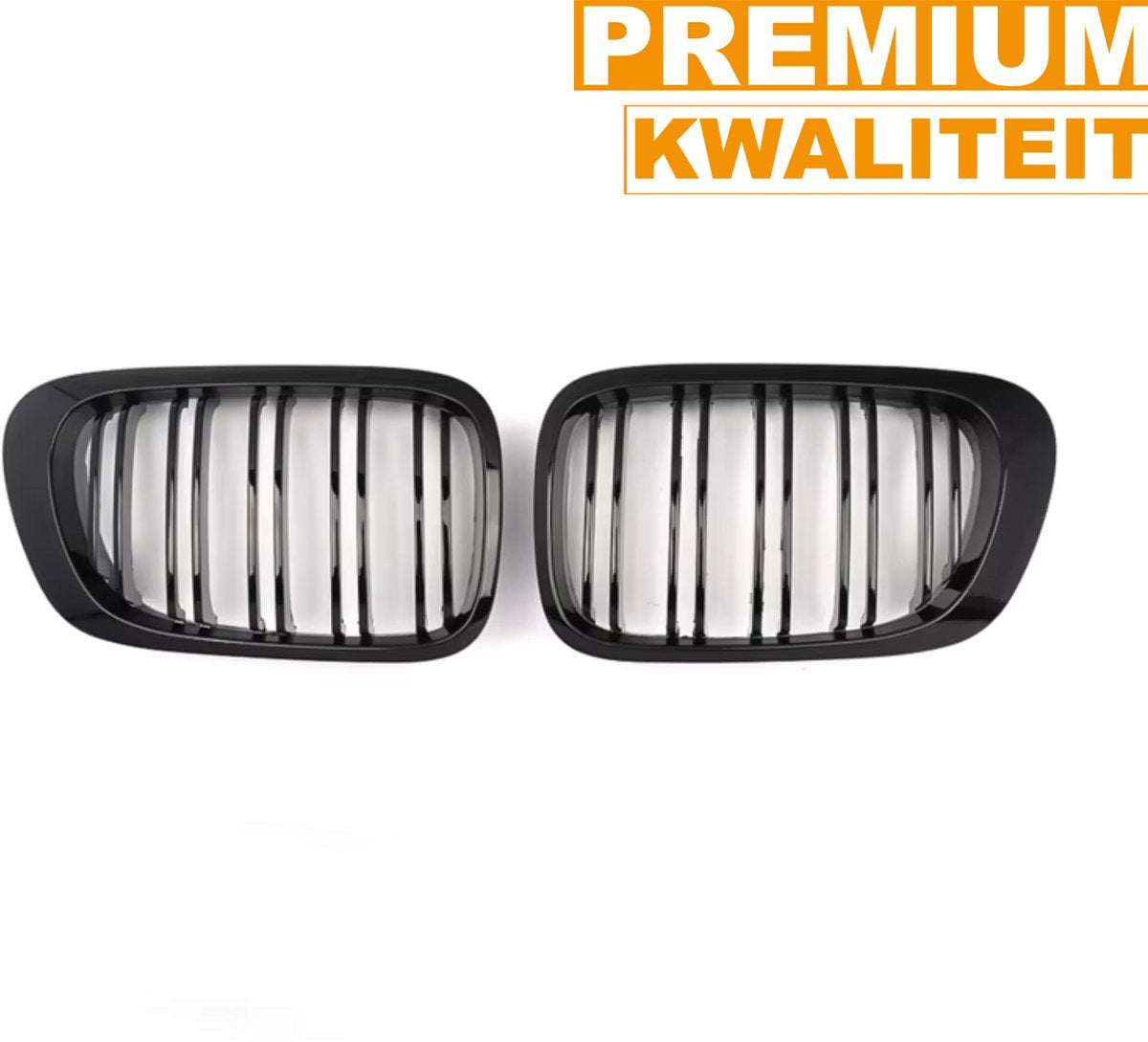 Voorbumper - Voor BMW E46 M3 2-Deur (1998-2004)- Dubbele Slat - Glanzend Zwart - Auto accessoires
