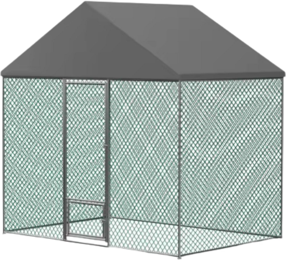 Gazonus Kippenhok - Kippenren voor buiten en tuin - Inclusief waterdichte hoes - 200x300cm - Metaal