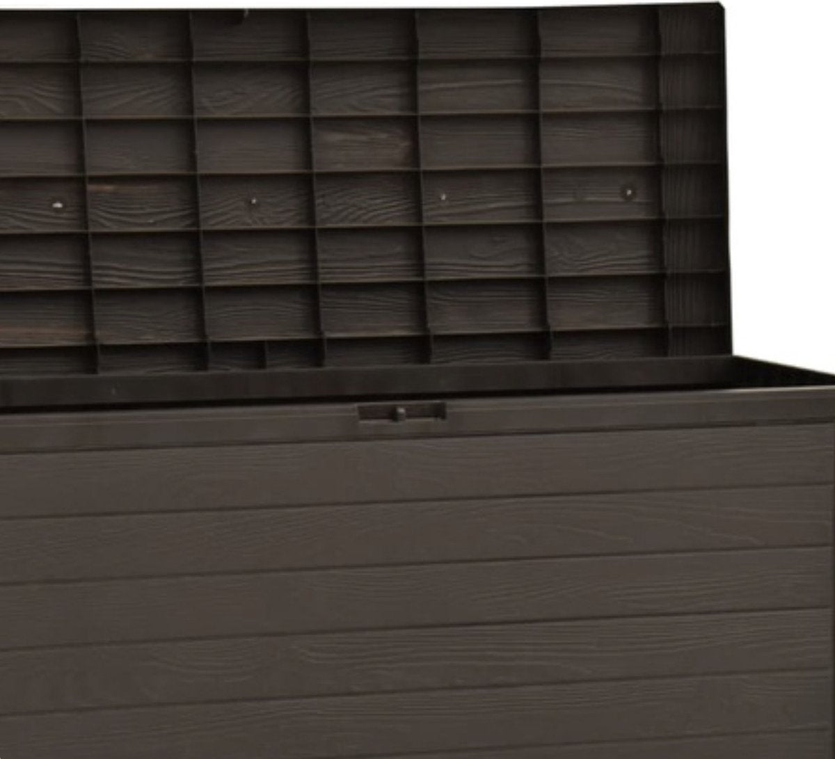 Happyment Tuinkussenbox XL - Opbergbox - Waterdicht - Met deksel - Brown - Voor binnen & buiten - Tuinbox - 280L - 117CM