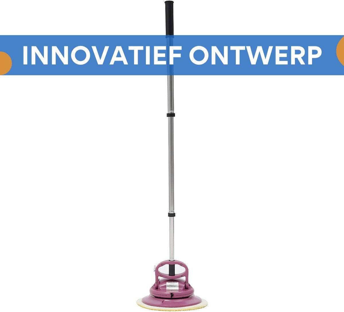 Draadloze Vloerreiniger met dweil - met 6 Reinigingspads - 3 Reinigingsmodi - USB Oplaadbaar - Verwijdert Stof & Vloeistoffen - Roze