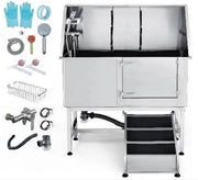Hondenbad Professioneel - Hondentrimmer - Afvoer Kit - Warm & Koud Water Slangen - RVS