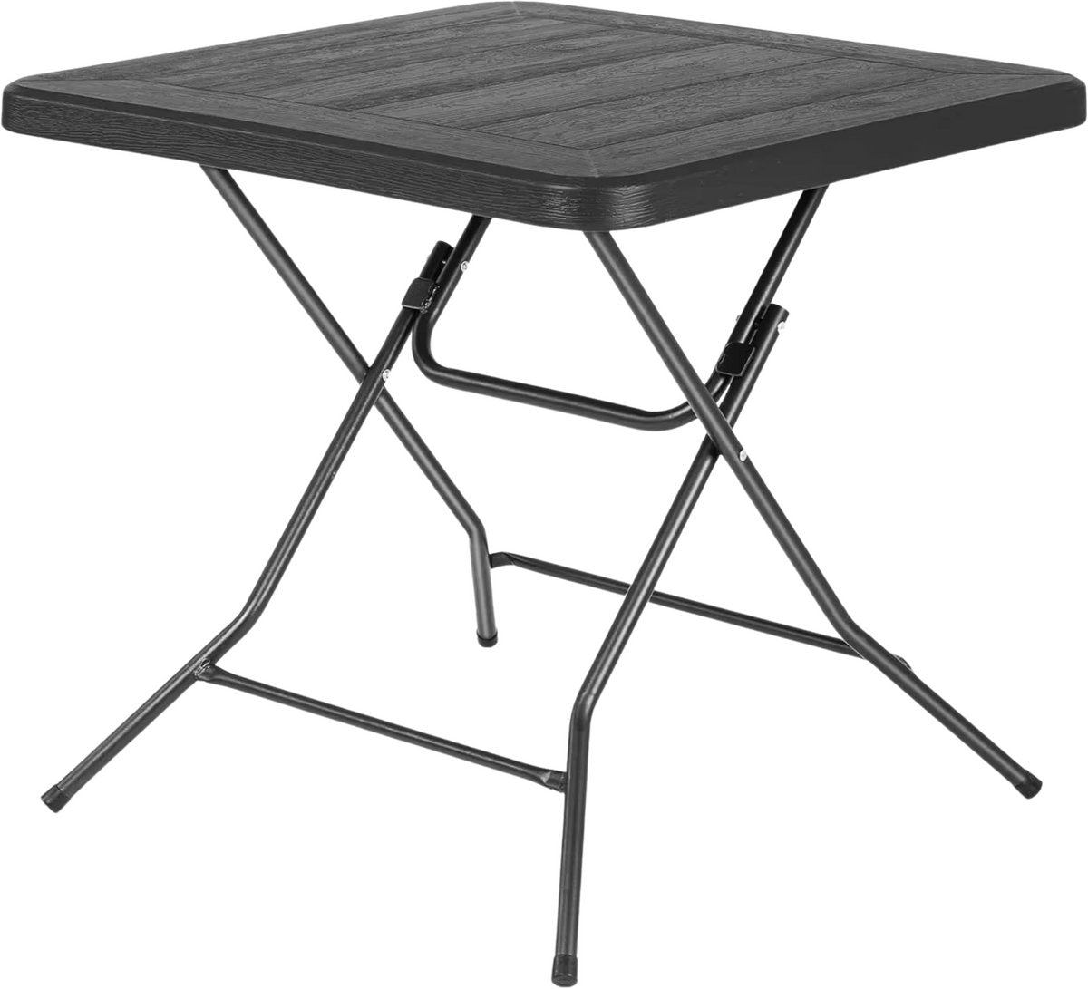Klaptafel - Kampeertafel - Picknicktafel - Balkontafel - Tuintafel - Met Stalen Frame - Ideaal voor Feest, Keuken en Woonkamer - 80x80x74 cm