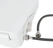 Niet-Elektrische Bidettoiletbril - Voor Achter Wassen - Wit, D-vormig en Comfortabel - Dubbel Mondstuk - Voor Langwerpige Toiletten
