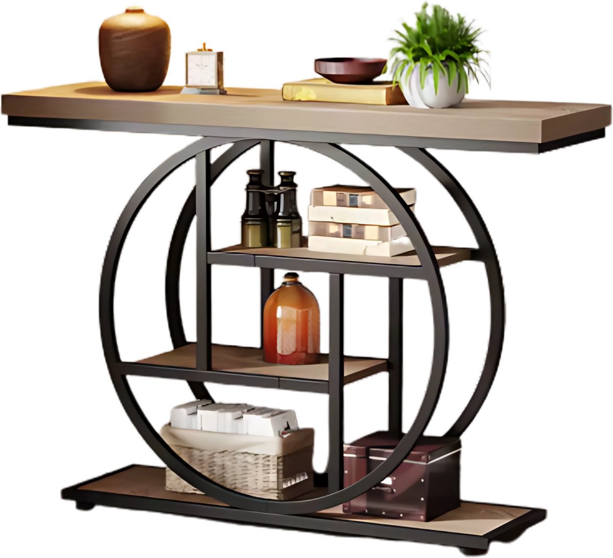 Consoletafel Novio - Sidetafel - Wandtafel - Haltafel - Bruin - Voor Hal of woonkamer of Gang - 100cm