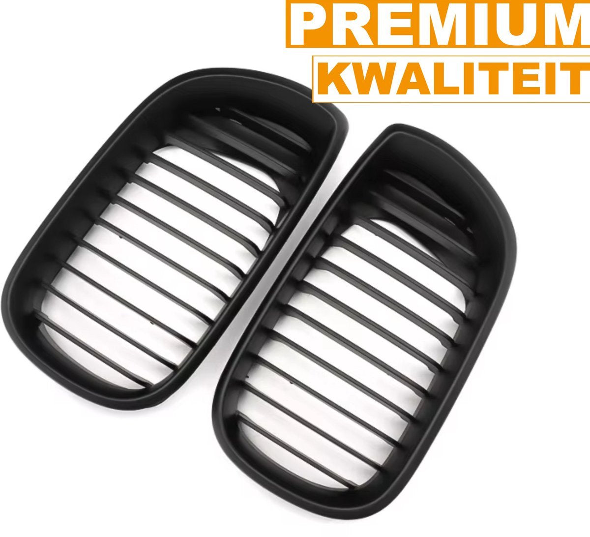 Voorbumper Grille Velaro - Matzwarte Roosters - Voor BMW 3 Serie E46 325i/330i 4-Deurs (2002-2005) - Auto accessoires