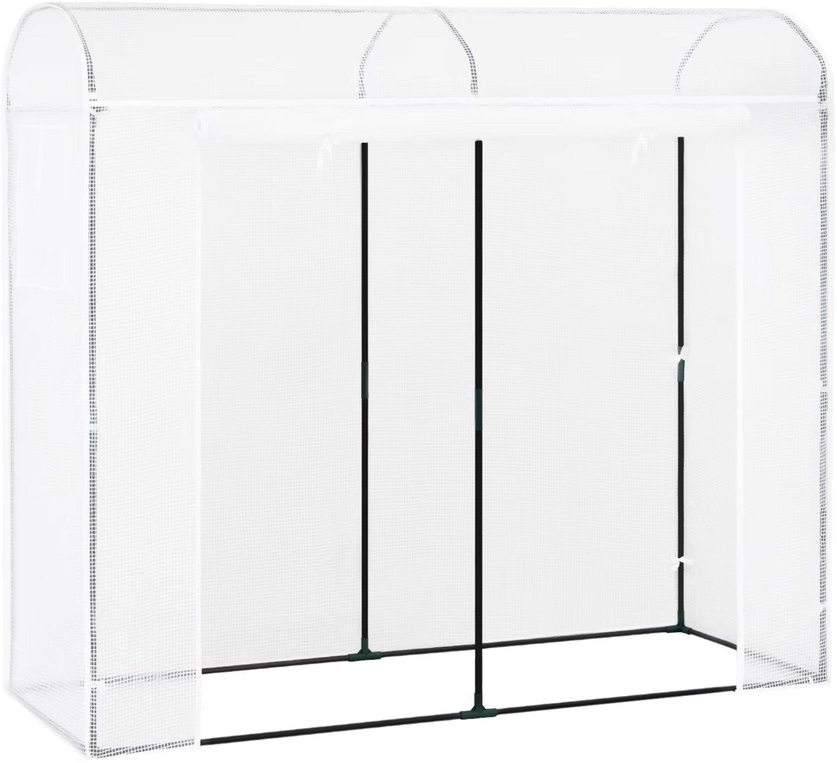 Winterproof kas - 170x68x200 cm folietunnel voor tomatenkweek - Landbouwhuis met deur en 2 ramen