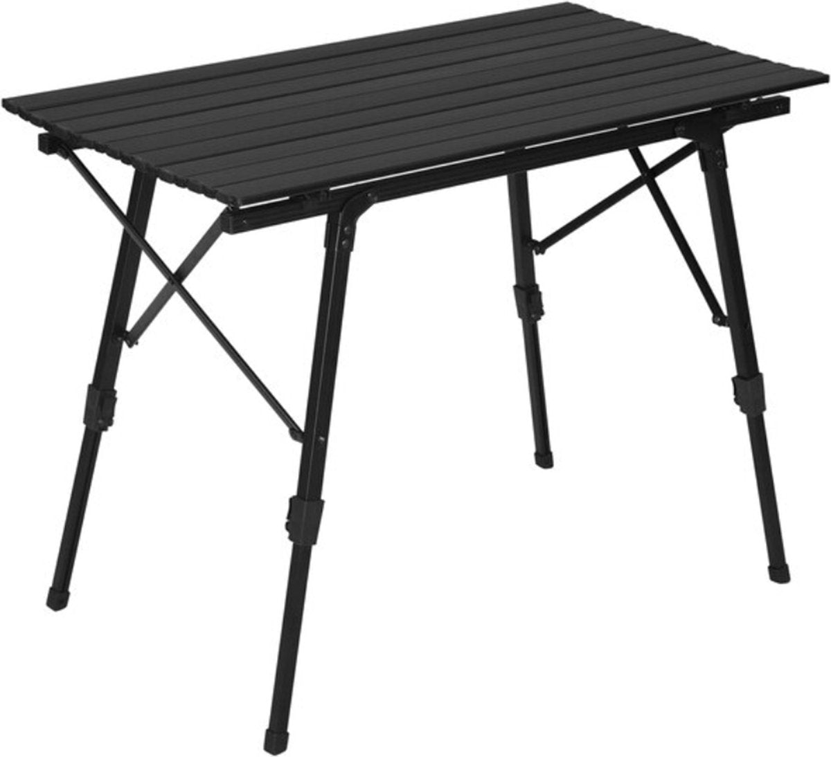 Happyment Camping klaptafel zwart - Inklapbaar - 4 personen - Picknicktafel - Kinderen & volwassenen - Verstelbaar in hoogte - Black friday - Kerstcadeau