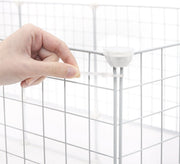 Happyment Knaagdierenren Ziva - Ren hoog - Verstelbaar - Voor binnen - Kattenren - Dierenren - Puppyren - Kleine dieren - Kittens - Wit - 142x53x71 cm