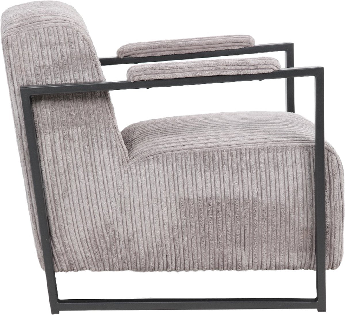 Happyment Fauteuil Veno - Voor binnen - Lichtgrijs - Loungestoel met hoofdkussen - Volwassenen - Loungezetel - Modern