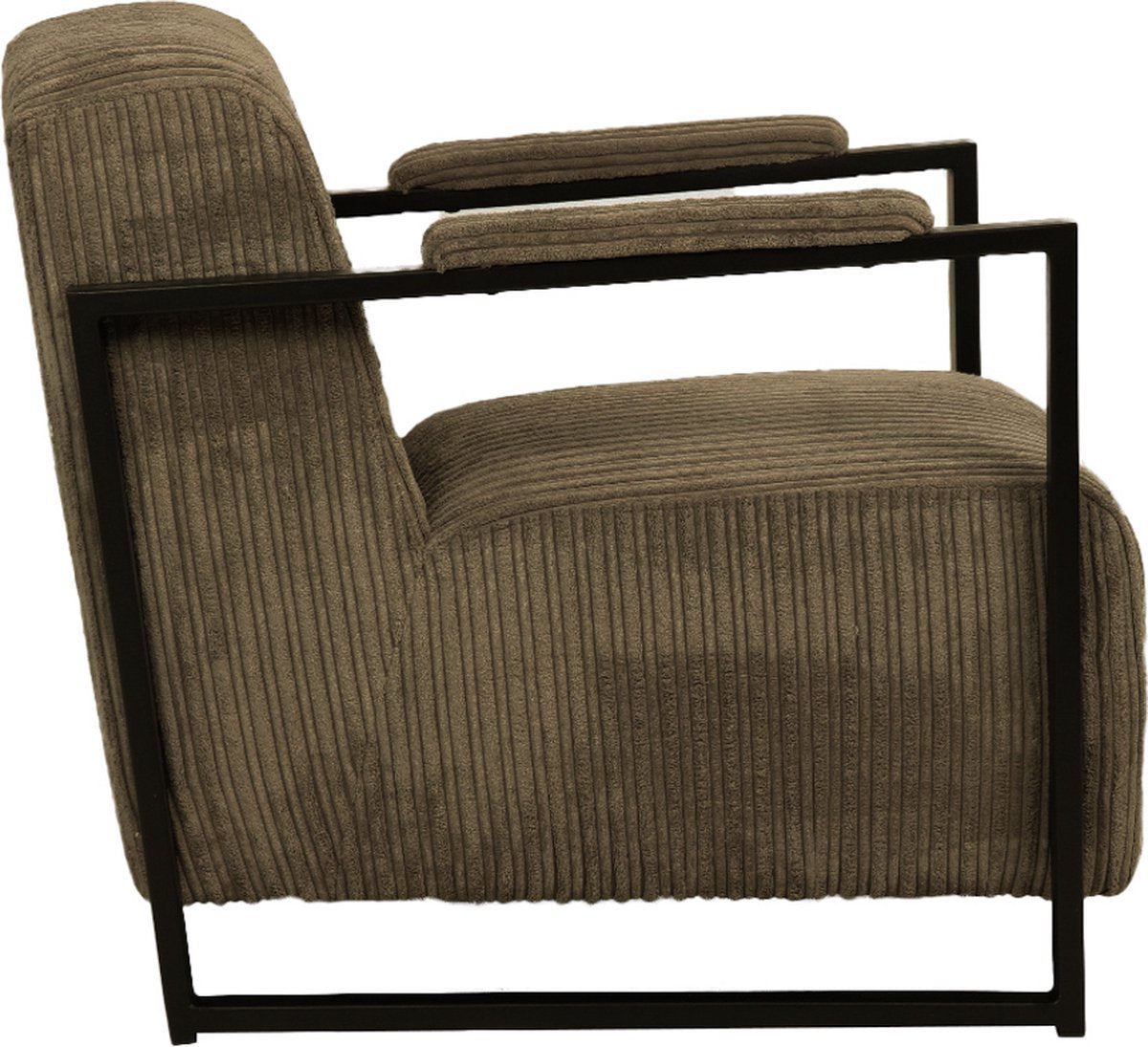Happyment Luxe Fauteuil - Voor binnen - Bruin - Loungestoel met hoofdkussen - Volwassenen - Loungezetel - Modern