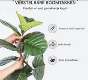 Kunstplant Fiddle Leaf Fig - Decoratieplant - 185 cm - Waterdicht & Geurloos - Voor Thuis of Kantoor