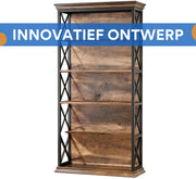 Boekenkast Vexa - Bruin - 6 Lagen - Boekenrek Opbergrek - Voor Woonkamer, Kantoor of Slaapkamer