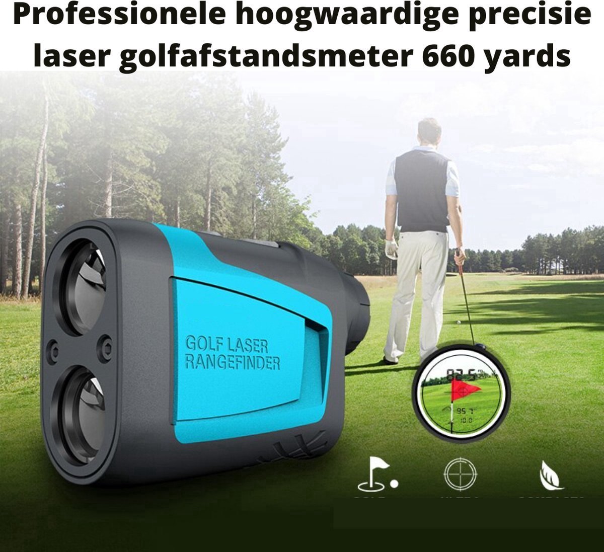 Bolt Edge Golf Rangefinder - Lasermeter - Afstandmeter - Meetapparatuur - Bereik tot 600 meter