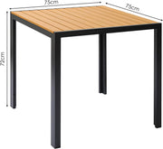 Balkonset Tuinmeubelen - Tuinset - Bistroset - Balkonmeubels - Loungeset - 3-delige set - Aluminium Zitgroep met Tuintafel en 2 Klapstoelen - 7-voudig Verstelbare Hoge Rugleuning