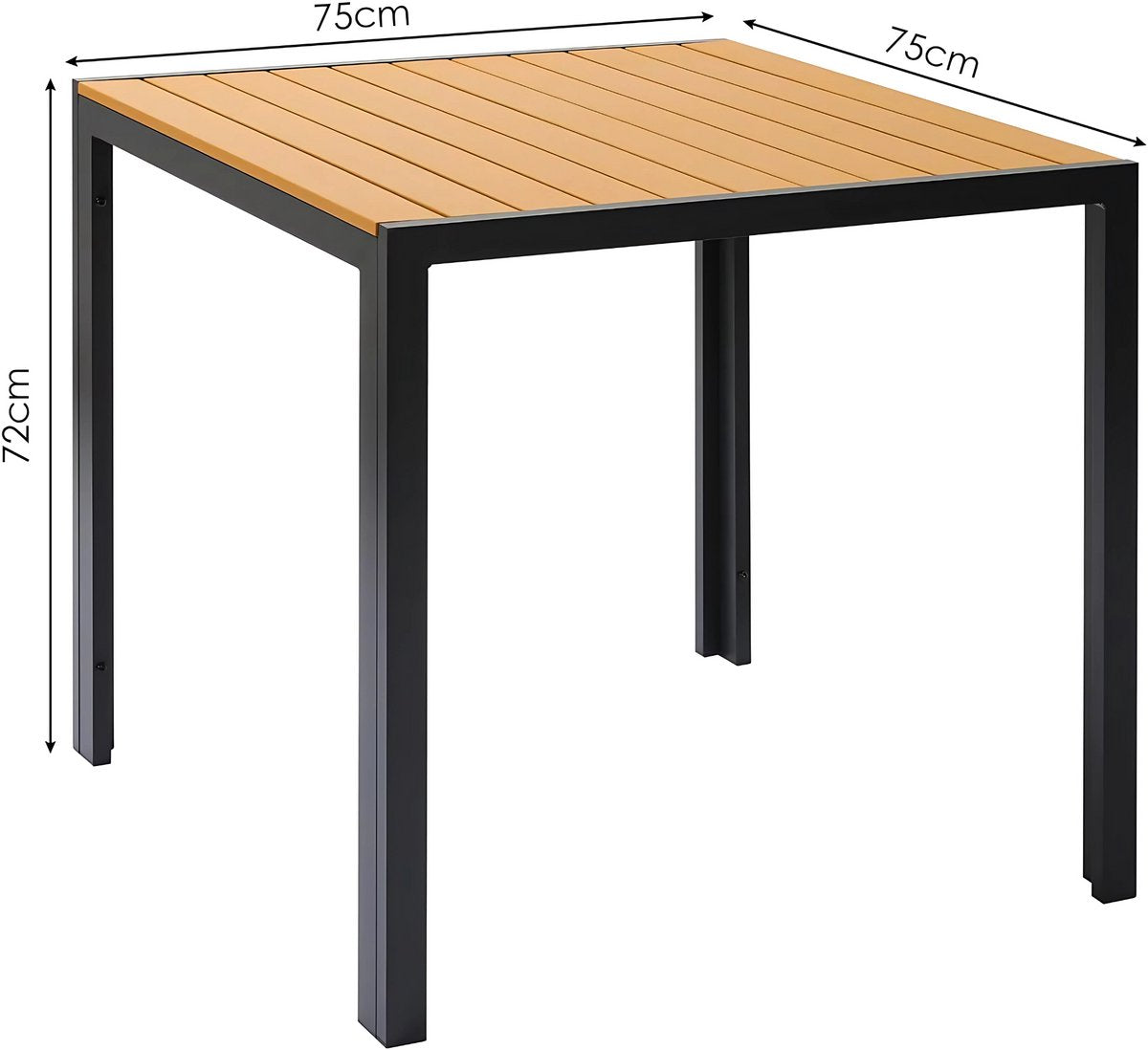 Balkonset Tuinmeubelen - Tuinset - Bistroset - Balkonmeubels - Loungeset - 3-delige set - Aluminium Zitgroep met Tuintafel en 2 Klapstoelen - 7-voudig Verstelbare Hoge Rugleuning