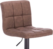 Barkruk Nora - Met hoge rugleuning - Barstoelen ergonomisch - Zithoogte 60-82cm - Bruin - Set van 1 - Keuken en bar