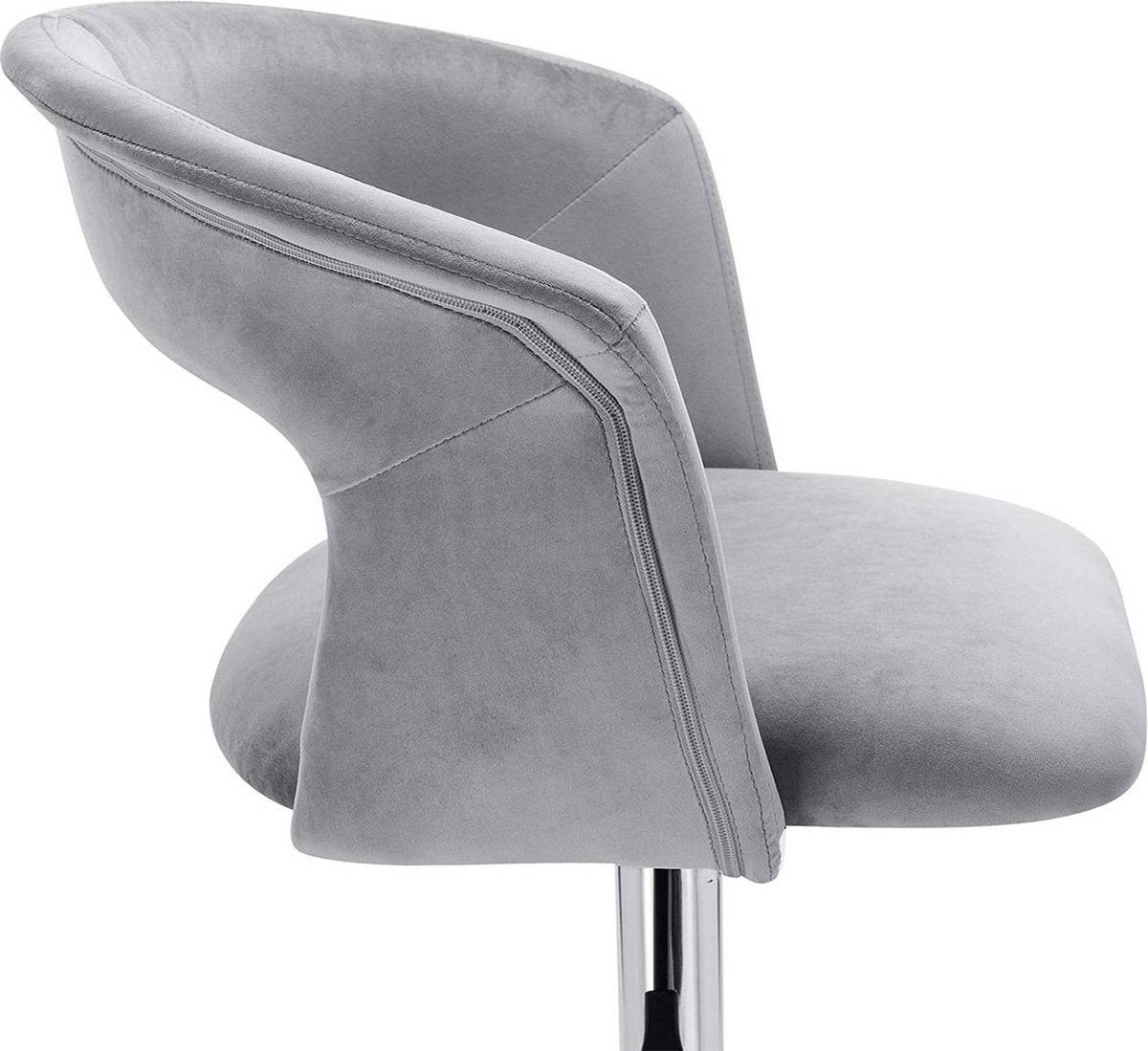 Bolt Edge Bureaustoel - Velvet - Lichtgrijs - Ergonomisch - In hoogte verstelbaar