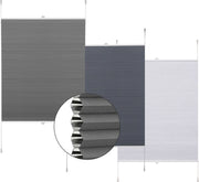 Bolt Edge Honinggraat Gordijn - Grijs - 85x130cm - Lichtdoorlatend - Polyester