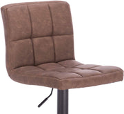 Barkruk - Bruin - Ergonomisch - Rugleuning - Zithoogte 60-82cm - Keuken