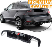 Achterdiffuser - Glanzend Zwart met Punten - Auto Accessoires - Voor Mercedes GLE W166/X166 AMG-Line (GLE400/GLE350)