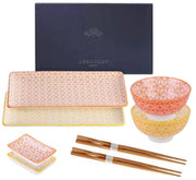 Celestia Sushi Servies - 6 delig - 2 persoons - Dinerborden - Bordenset - Diepe borden - Ontbijtborden - Servies - Keukenservies