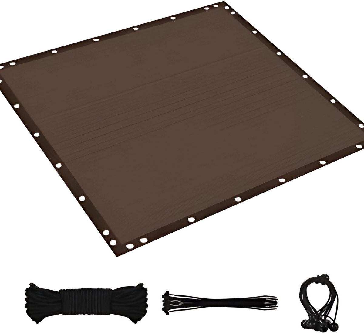 Schaduwdoek - Voor Tuin, Pergola of Terras - 90% Zonwerend Privacy Scherm - Ademend Netstof met Grommets - Kleur: Coffee-4X6M