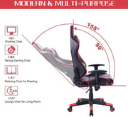 Bolt Edge Gamestoel - Kunstleer - Ergonomisch - Rug- en armleuningen - Rood/zwart