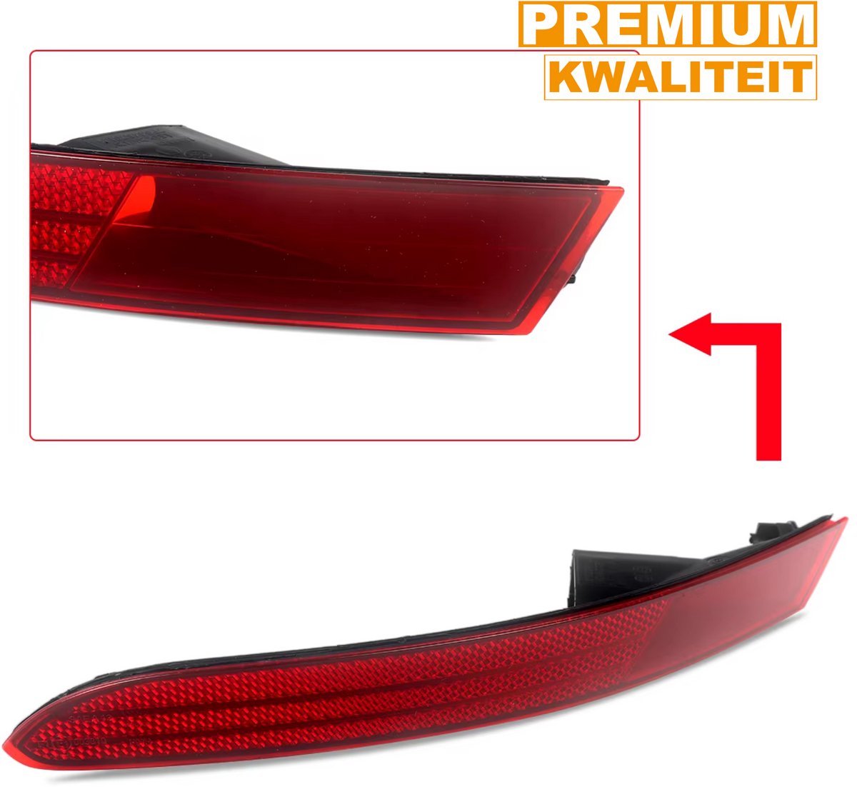 Reflectorlens Redline - Rood - Rechts & Links - Voor VW Touareg 7P (2015-2018) - Europese Versie - Auto Accessoires