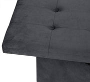 Moderne Opbergbank Hubertus - Met opbergruimte - Zitbank Poef - Voetenbank - Opbergbox hocker - Zitkist met deskel - Grijs - Velvet - 76x38x38 cm