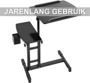 Mobiele Tattoo Werkbank - Werkstation - Tattootafel - Voor Tattoo Studio en Salon - In Hoogte Verstelbaar en Draagbaar Werkstation met Armsteun - Zwart
