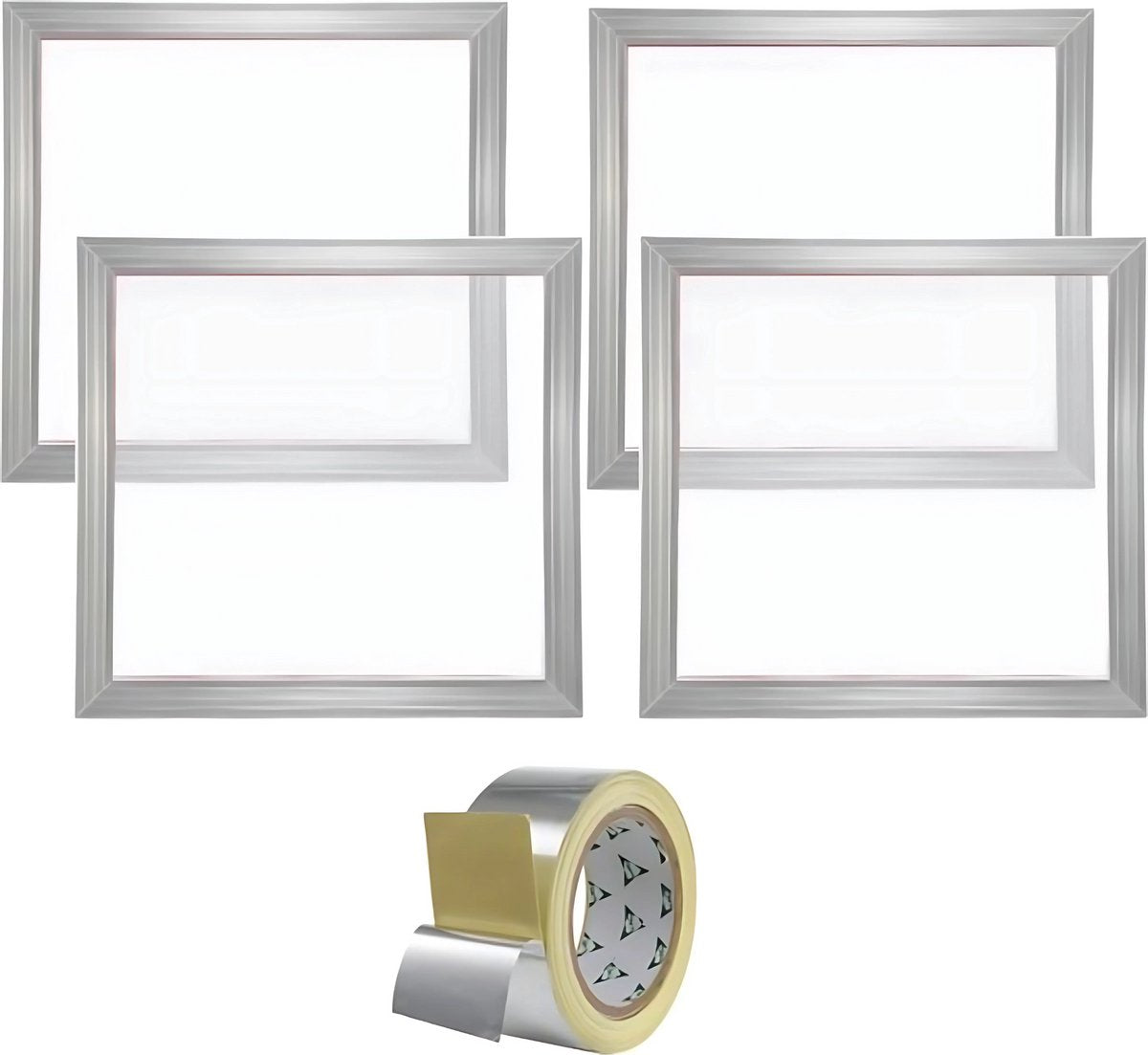 Zeefdrukkit - 4 stuks Aluminium - Zeefdruk set frame - zeefdrukframes 46x51CM - Startersset - Zeefdrukraam - Zeefdrukpers