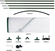 Foliekas - 200x210x100 cm Koud Frame Tuinkas - Met PE Zeildoek & Roldeuren - Tomatenkas voor Tuinbescherming & Buitengebruik - Groen