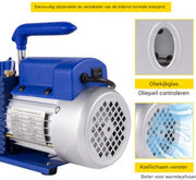 Vacuümpomp PRO - Koelleiding - 1 Hp - Dubbele Trap - Onderhoud - Vacuümpomp 5Pa